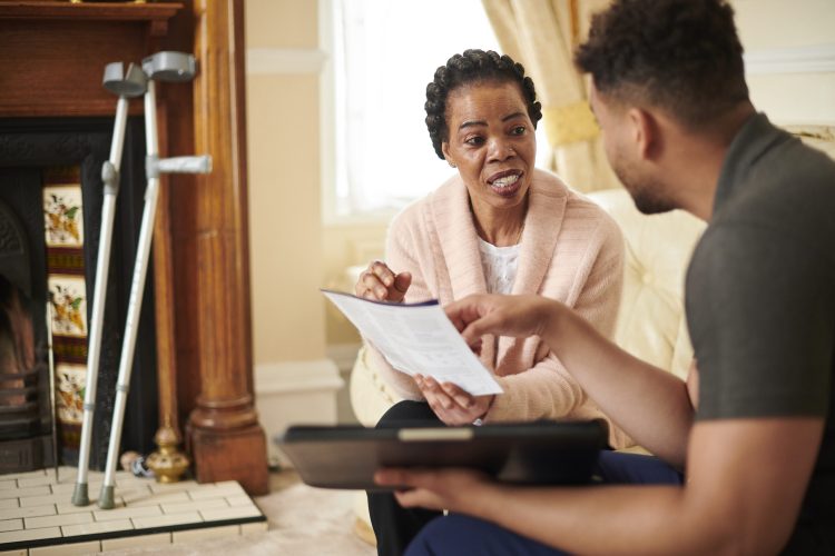housing officer visits tenant